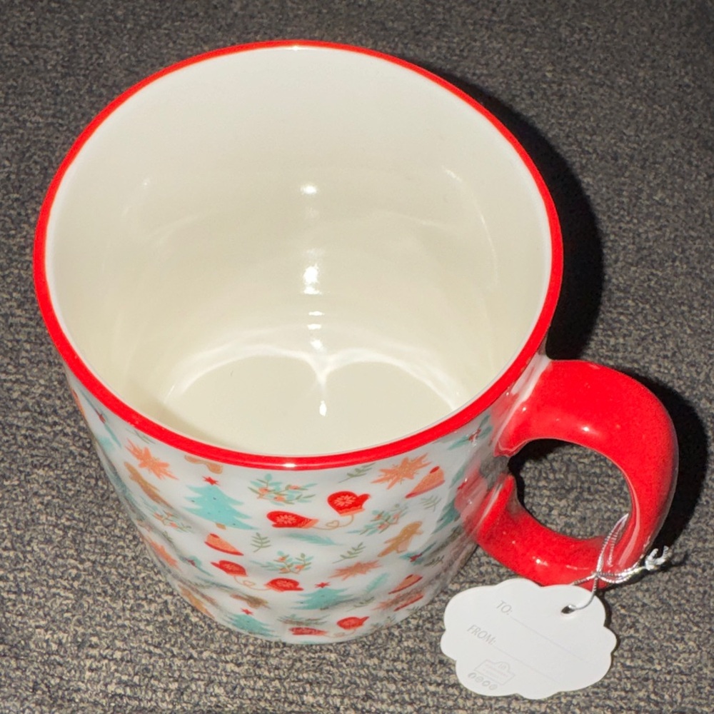 Festive Holiday Mug with Red Handle - Picture 4 of 4